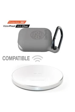 Airpods Housse Etanche Et Antichoc CaseProof Couleur: Gris -Borcelle Store airpods etui de protection etanche et antichoc en silicone gris 5