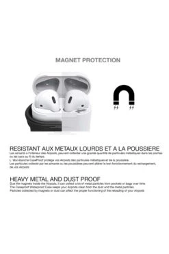 Airpods Housse Etanche Et Antichoc CaseProof Couleur: Gris -Borcelle Store airpods etui de protection etanche et antichoc en silicone gris 8