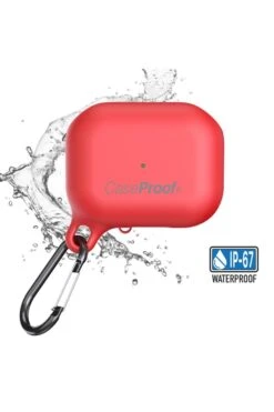 Airpods Pro Etui Etanche Et Antichoc CaseProof Couleur: Rouge -Borcelle Store airpods pro etui de protection etanche antichoc en silicone rouge 2