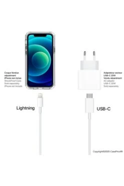 Câble USB-C Vers Lightning (2 M) -Borcelle Store cable usb c vers lightning 2 m 3