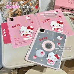 Kitty Strawberry Pink IPad Double Case