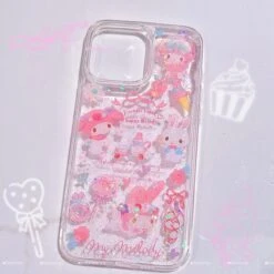 Handmade Mymelody Girly Stickers Resin Phone Case