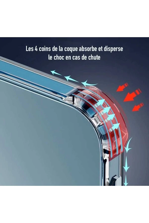 IPhone 13 Mini- Protection 360° AntiChoc - Transparent Magsafe Série SHOCK 9 IPhone 13 Mini- Protection 360° AntiChoc - Transparent Magsafe Série SHOCK - Image 7