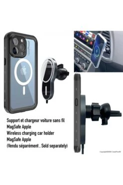 IPhone 13 Pro Max MagSafe - Coque Etanche Et Antichoc - Série WATERPROOF -Borcelle Store iphone 13 pro max magsafe coque etanche et antichoc serie waterproof 6