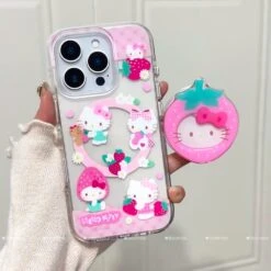 ‘Kitty Strawberry Field’ MagSafe Phone Case Set