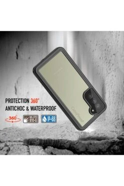 Samsung Galaxy S 21 FE 5G - Coque Etanche & Antichoc - Série WATERPROOF -Borcelle Store samsung galaxy s 21 fe 5g coque etanche antichoc serie waterproof 2