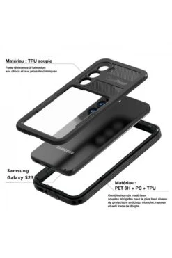 Samsung Galaxy S23 Plus- Coque Etanche & Antichoc - Série WATERPROOF -Borcelle Store samsung galaxy s23 plus coque etanche antichoc serie waterproof 9