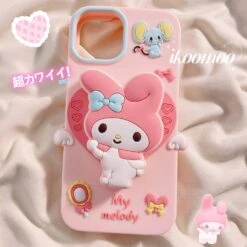 Pink Girl Melody Soft Phone Case Holder